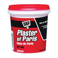 DAP 10308 Plaster of Paris, Powder, White, 4 lb Tub, Pack of 6 