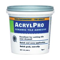 CUSTOM ARL4000QT Ceramic Tile Adhesive, White, 1 qt Pail 