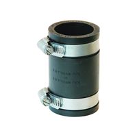 Fernco P1056-125 Flexible Coupling, 1-1/4 in, PVC, Black, 4.3 psi Pressure 