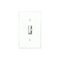 Lutron Ariadni TG-603PH-WH Dimmer, 5 A, 120 V, 600 W, Halogen, Incandescent Lamp, 3-Way, White 