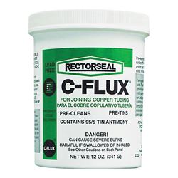 Rectorseal C-Flux Series 74025 Soft Soldering Flux, 12 oz, Paste, Gray 