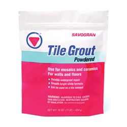 Savogran 12841 Powdered Tile Grout, White, 1 lb 