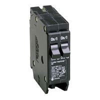 Cutler-Hammer BD2020 Circuit Breaker with Rejection Tab, Duplex, Type BD, 20 A, 1 -Pole, 120 V, Instantaneous Trip 