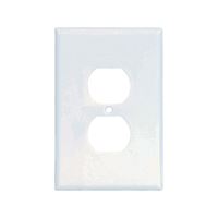 Eaton Wiring Devices 2142W-BOX Receptacle Wallplate, 5-1/4 in L, 3-1/2 in W, 1 -Gang, Thermoset, White, High-Gloss, Pack of 10 