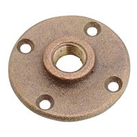 Anderson Metals 38151-12 Floor Pipe Flange, 3/4 in, 4-Bolt Hole, Brass 