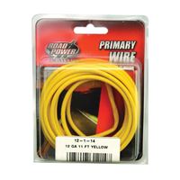 Road Power 55671733/12-1-14 Electrical Wire, 12 AWG Wire, 25/60 VAC/VDC, Copper Conductor, Yellow Sheath, 11 ft L 