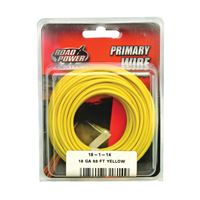 Road Power 55843833/18-1-14 Electrical Wire, 18 AWG Wire, 25/60 VAC/VDC, Copper Conductor, Yellow Sheath, 33 ft L 