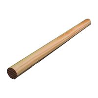 ALEXANDRIA Moulding 00233-20096C1 Round Moulding, 96 in L, 1-9/32 in W, Pine Wood, Pack of 4 