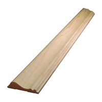 ALEXANDRIA Moulding 0W390-20096C1 Chair Rail Trim, 96 in L, 2-5/8 in W, 11/16 in Thick, Pine, Pack of 4 