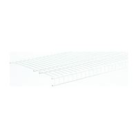 ClosetMaid SuperSlide 4737 Wire Shelf, 100 lb, 1-Level, 16 in L, 144 in W, Steel, White, Pack of 6 