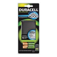 Duracell 66105 Battery Charger, AA, AAA Battery, Nickel-Metal Hydride Battery, 4-Battery 