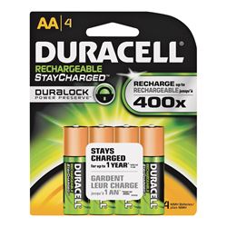 Duracell 66155 Battery, 2000 mAh, AA Battery, Nickel-Metal Hydride, Rechargeable, Pack of 6 