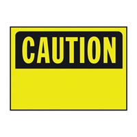 Hy-Ko 562 Caution Sign, Rectangular, Yellow Background, Polyethylene, 14 in W x 10 in H Dimensions, Pack of 5 
