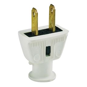 Eaton Wiring Devices 183W-BOX Electrical Plug, 2 -Pole, 15 A, 125 V, NEMA: NEMA 5-15, White, Pack of 25