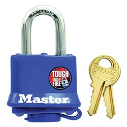 Master Lock 312D Padlock, Keyed Different Key, 9/32 in Dia Shackle, 1-1/16 in H Shackle, Steel Shackle, Steel Body 