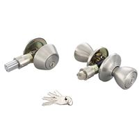 ProSource T-5764-D101SS Combination Lockset, Stainless Steel, Stainless Steel, Pack of 3 