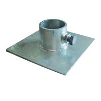 Multinautic 11107 Base Plate, Galvanized Steel, For: Stationary Dock or a Gangway 
