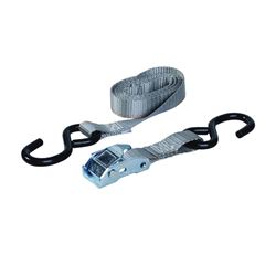 Keeper 05715 Tie-Down, 1 in W, 6 ft L, Polyester, Gray, 400 lb, S-Hook End Fitting 