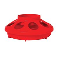 Little Giant 806RED Feeder Base, 1 qt Capacity, 8-Opening, Polypropylene, Red 