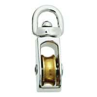 National Hardware N243-576 Pulley, 3/16 in Rope, 25 lb Working Load, 3/4 in Sheave, Nickel 