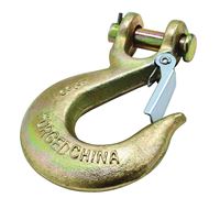 National Hardware 3256BC Series N830-318 Clevis Slip Hook with Latch, 3/8 in, 6600 lb Working Load, Steel, Yellow Chrome 