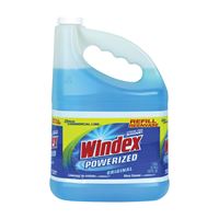 Windex 12207 Glass Cleaner Refill, 128 oz Bottle, Liquid, Pleasant, Blue, Pack of 4 