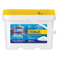 Clorox POOL & Spa All-in-One XtraBlue 24340CLX Chlorinating Granules, 40 lb, Solid, Slight Chlorine, White 