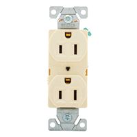 Eaton Wiring Devices BR15LA Duplex Receptacle, 2 -Pole, 15 A, 125 V, Back, Side Wiring, NEMA: 5-15R, Light Almond, Pack of 10 