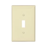 Eaton Wiring Devices PJ1LA Wallplate, 4-7/8 in L, 3-1/8 in W, 1 -Gang, Polycarbonate, Light Almond, High-Gloss, Pack of 25 