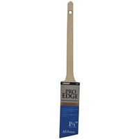 Linzer 2871-1.5 Paint Brush, 1-1/2 in W, Polyester Bristle, Angle Sash, Rat Tail Handle, Pack of 6 