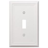Amerelle 149TW Wallplate, 4-7/8 in L, 3-1/8 in W, 1 -Gang, Steel, White, Pack of 4 