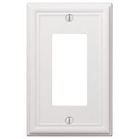 Amerelle 149RW Wallplate, 4-7/8 in L, 3-1/8 in W, 1 -Gang, Steel, White, Pack of 4 