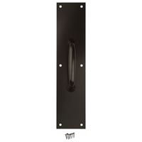 National Hardware N270-402 Pull Plate, 3-1/2 in W, 15 in H, Aluminum, Oil-Rubbed Bronze, Pack of 2 