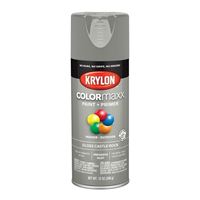 Krylon COLORmaxx K05509007 Spray Paint, Gloss, Castle Rock, 12 oz, Aerosol Can 