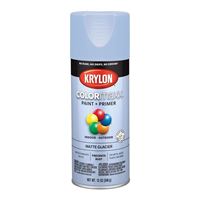 Krylon COLORmaxx K05551007 Spray Paint, Matte, Glacier, 12 oz, Aerosol Can 