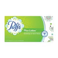 Puffs 39346 Facial Tissue, 8.4 in L, 8.2 in W, 2-Ply, Paper, Pack of 24 