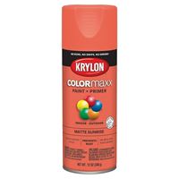 Krylon COLORmaxx K05553007 Spray Paint, Matte, Sunrise, 12 oz, Aerosol Can 