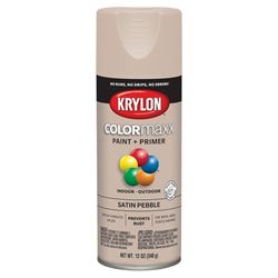 Krylon K05572007 Enamel Spray Paint, Satin, Pebble Gray, 12 oz, Can 