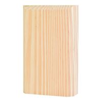 Waddell BTB25 Trim Block Moulding, 4-1/2 in L, 2-3/4 in W, 1 in Thick, Pine Wood 