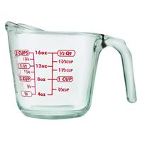 Anchor Hocking 551770L13 Measuring Cup, Glass, Clear, Pack of 4 