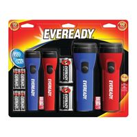 Eveready EVM5511S Flashlight, AA, D Battery, Alkaline Battery, LED Lamp, 8 Lumens Lumens, 125 hr Run Time 