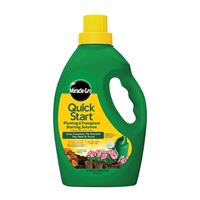 Miracle-Gro Quick Start 1005562 Planting and Transplant Starting Solution, 40 oz Can, Liquid, 4-12-4 N-P-K Ratio 