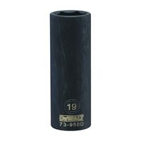 DeWALT DWMT73950OSP Impact Socket, 19 mm Socket, 1/2 in Drive, 6-Point, CR-440 Steel, Black Oxide 