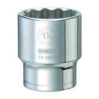 DeWALT DWMT74604OSP Drive Socket, 1-7/16 in Socket, 3/4 in Drive, 12-Point, Vanadium Steel, Polished Chrome 