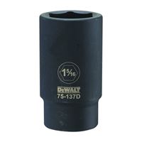 DeWALT DWMT75137OSP Impact Socket, 1-5/16 in Socket, 3/4 in Drive, 6-Point, CR-440 Steel, Black Oxide 