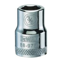 DeWALT DWMT88976OSP Hand Socket, 3/8 in Socket, 3/8 in Drive, 6-Point, Vanadium Steel, Polished Chrome 