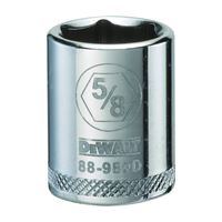DeWALT DWMT88980OSP Hand Socket, 5/8 in Socket, 3/8 in Drive, 6-Point, Vanadium Steel, Polished Chrome 