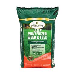 Landscapers Select LAZER 902732 Weed and Feed Lawn Winterizer Fertilizer, 16 lb Bag, Granular, 19-0-11 N-P-K Ratio 