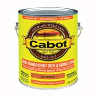 Cabot 140.0000380.007 Semi Transparent Stain, Redwood, Liquid, 1 gal, Pack of 4 