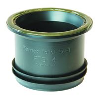 Fernco FTS-4 Wax Free Toilet Seal, 4 in Dia, Elastomeric PVC, Black 